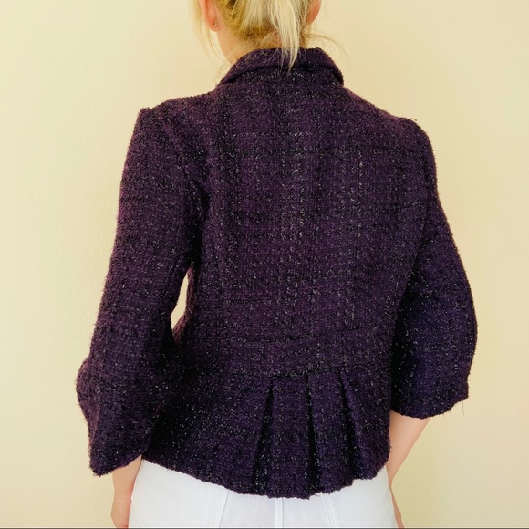 B Darlin purple Lurex Boucle Blazer juniors 13/14 - Picture 3 of 6